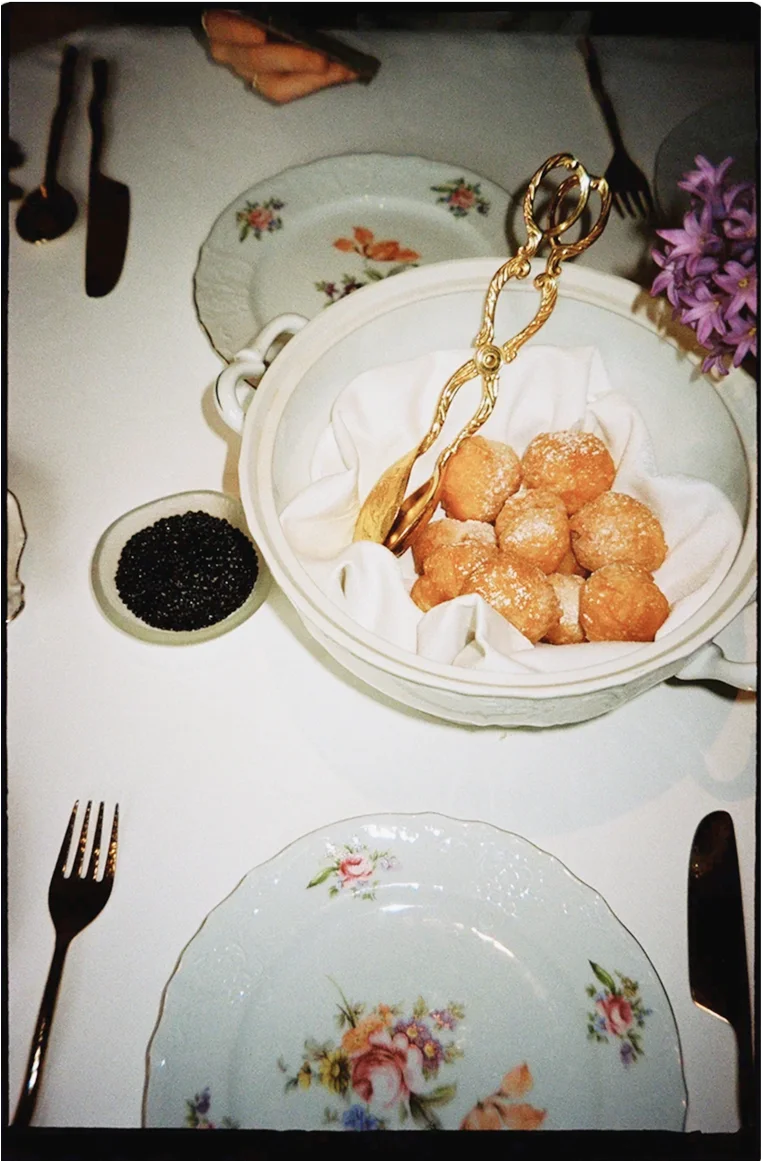 dish on table