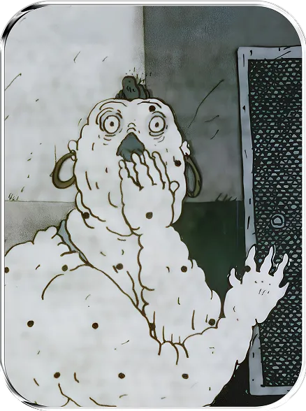 still from the film "Hen, His Wife"