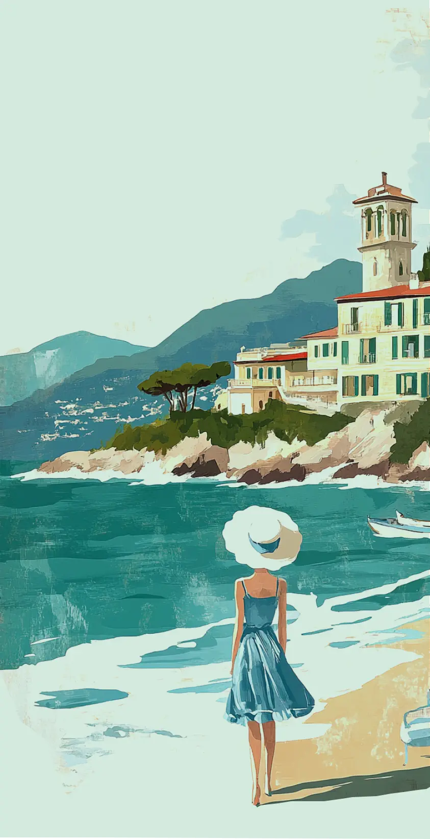 woman on the beach